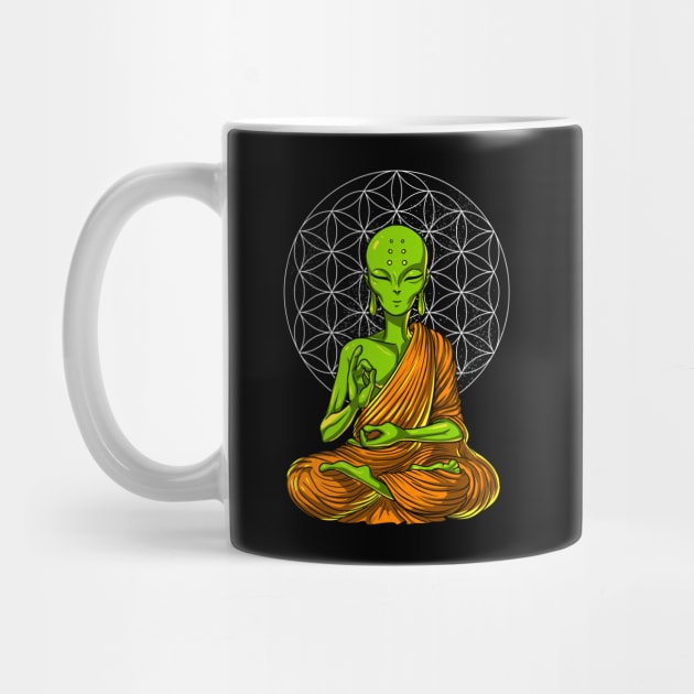 Space Alien Buddha by underheaven